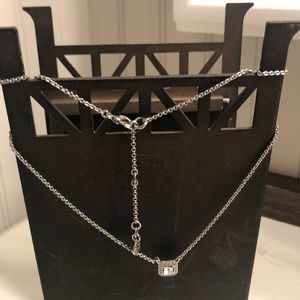 Chloe and Isabel silver necklace and earrings